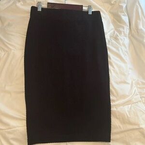 Black Pencil Skirt, XS Banana Republic - waffle weave texture